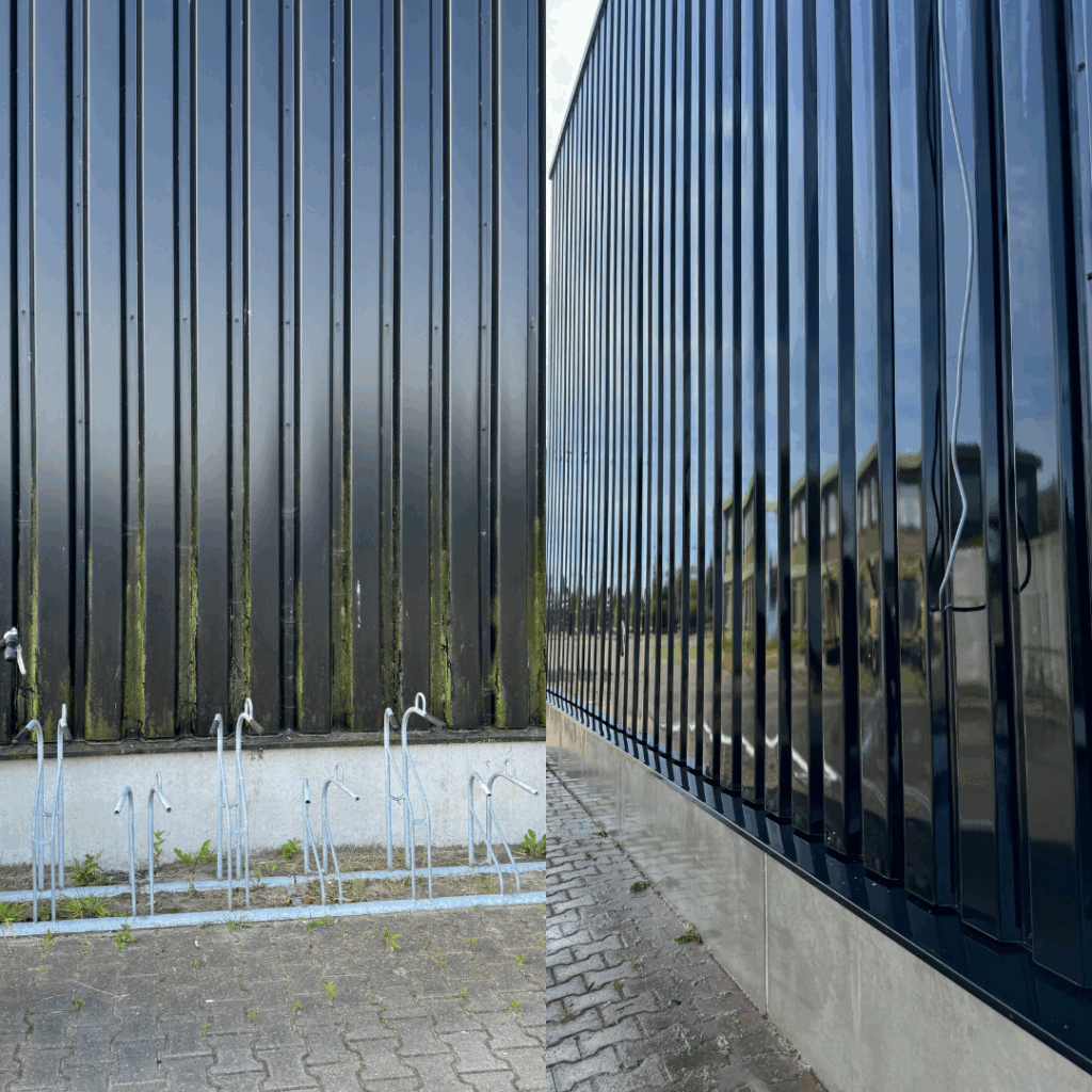 Voor en na: loodswand reinigen | Multimukx specialistische reiniging